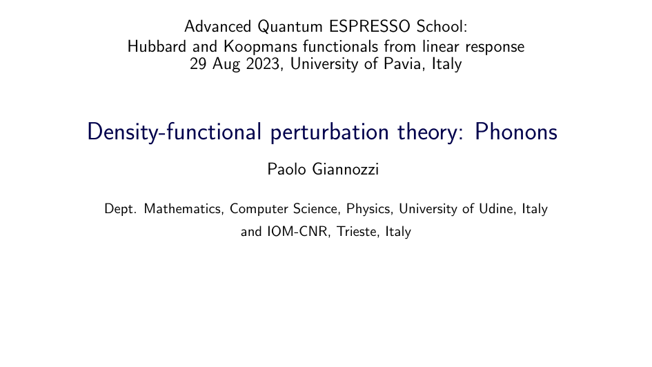 Density-functional perturbation theory: Phonons