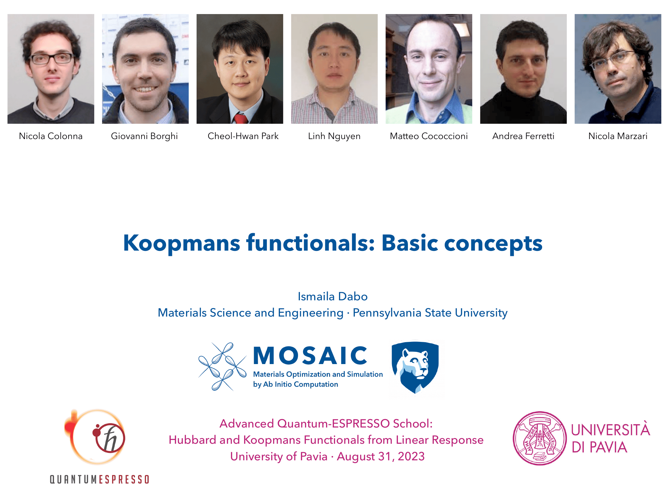 Koopmans functionals: Basic concepts